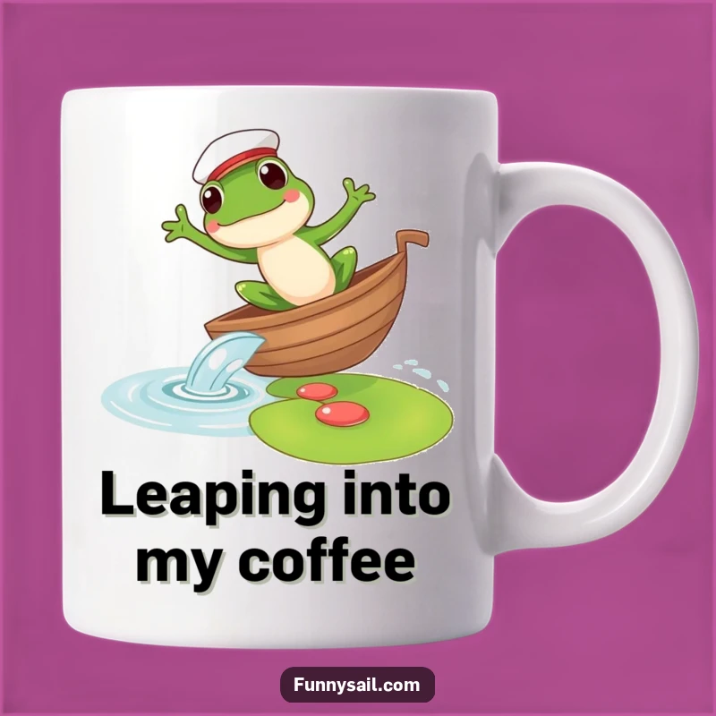Funny Frog Sailor Mug: Leap Into Laughter, Nautical Amphibian, Perfect Gift