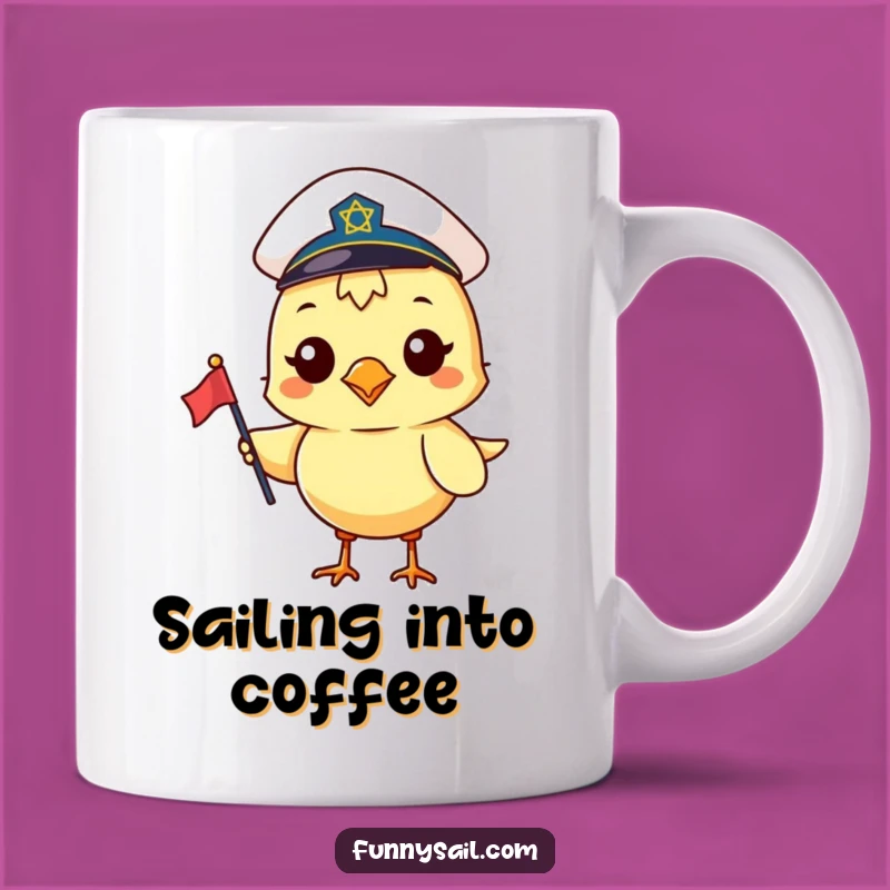 Funny Sailor Bird Mug: Cheerful Gift for Nautical & Bird Lovers!