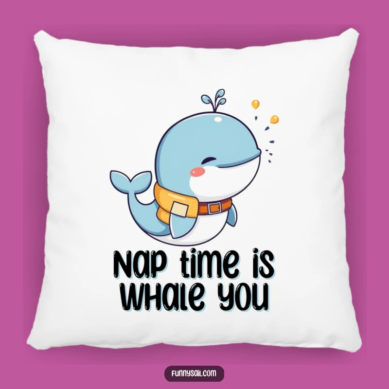 Cute Funny Whale Pillow - Soft & Playful Couch Cushion Gift