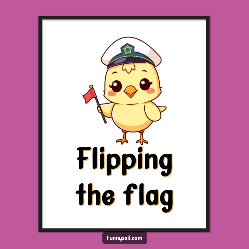 Funny Sailor Bird Digital Art: Instant Nautical Cheer & Bird Gift!