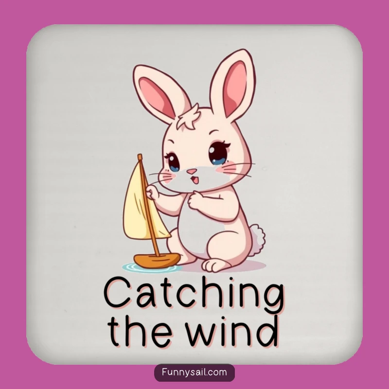 Funny Rabbit Coaster: Cheers to Focus with This Determined Gift!