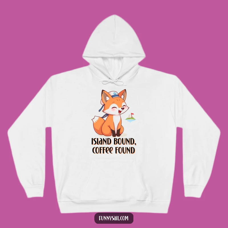 Funny Fox Sailor Hoodie: Cozy Explorer Wear, Nautical Vibes, Perfect Gift