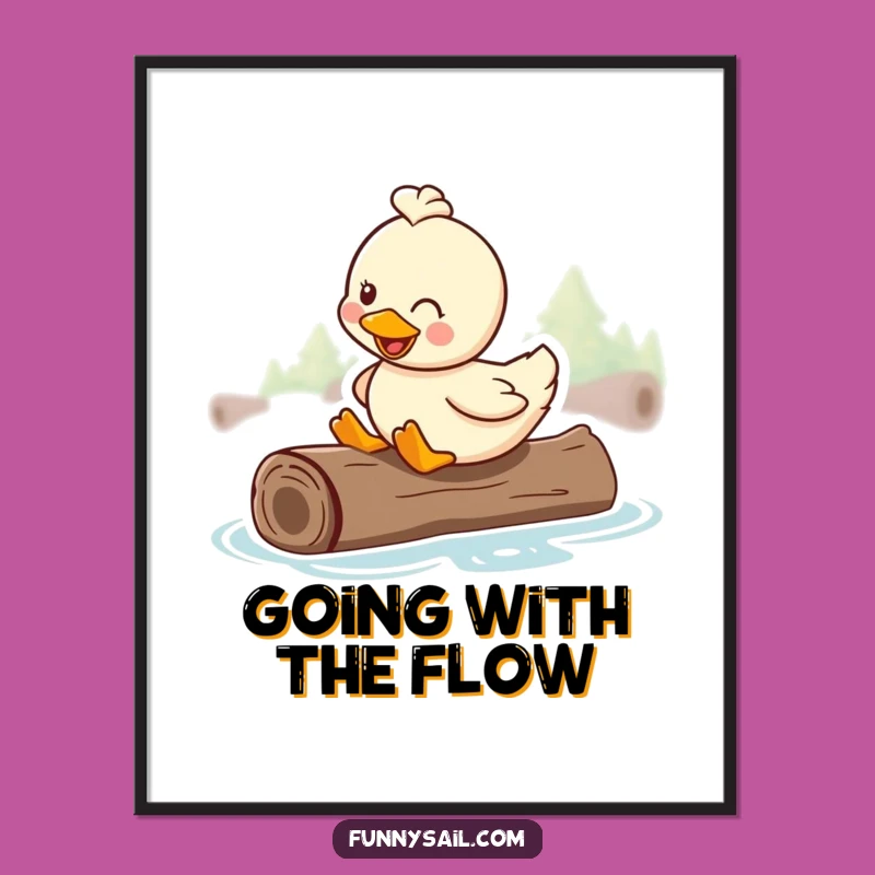 Funny Free Printable Wall Art: Happy Duck Floatin' Decor