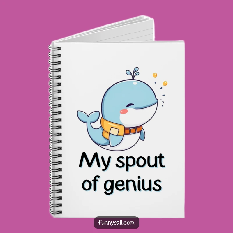 Funny Whale Notebook - Playful Journal for Ocean Lovers Gift