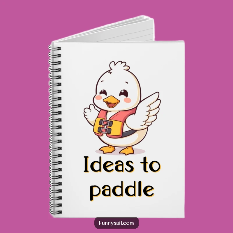 Funny Duck Safety Notebook: Cheerful Duck Waving Wing - Hilarious Journal for Ideas!