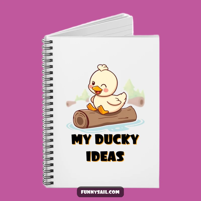 Funny Duck Notebook: Go With The Flow with This Cheerful Gift!