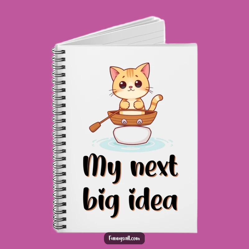 Funny Cat Rowboat Notebook: Jot Down Ideas with Feline Flair