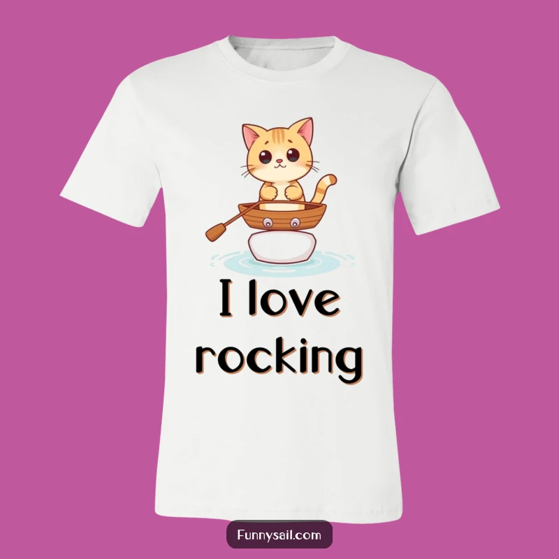 Funny Cat Rowboat T-Shirt: Wearable Humor for Everyday Adventures
