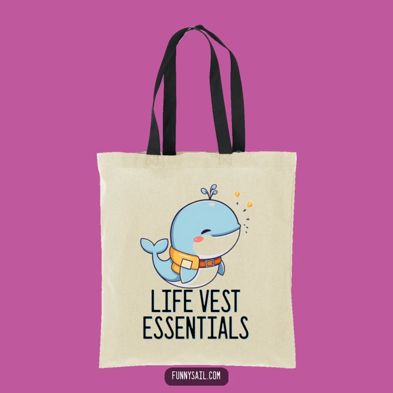 Funny Whale Tote Bag - Durable & Playful Ocean Inspired Accessory